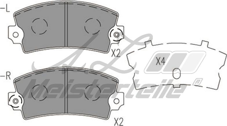 A.Z. Meisterteile AZMT-44-022-1857 - Комплект спирачно феродо, дискови спирачки vvparts.bg