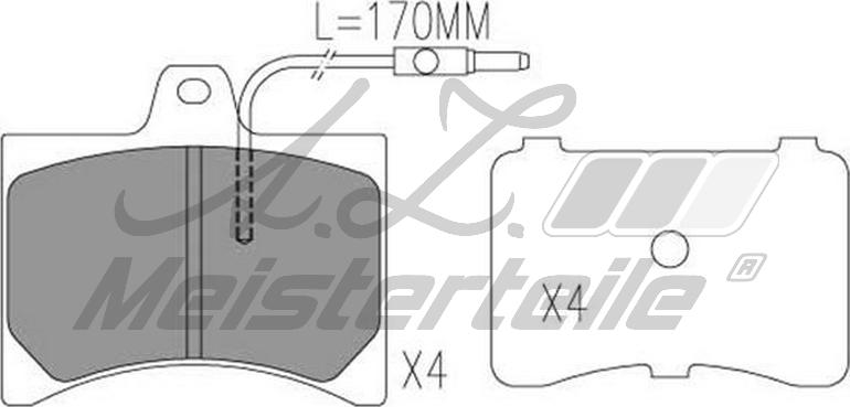 A.Z. Meisterteile AZMT-44-022-1861 - Комплект спирачно феродо, дискови спирачки vvparts.bg