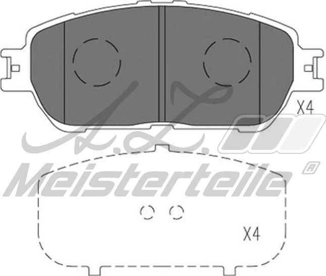 A.Z. Meisterteile AZMT-44-022-1867 - Комплект спирачно феродо, дискови спирачки vvparts.bg