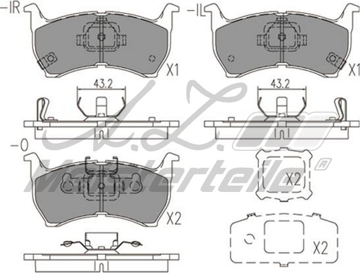 A.Z. Meisterteile AZMT-44-022-1804 - Комплект спирачно феродо, дискови спирачки vvparts.bg