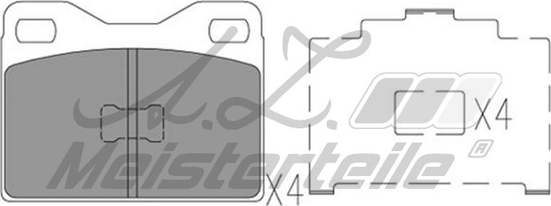 A.Z. Meisterteile AZMT-44-022-1877 - Комплект спирачно феродо, дискови спирачки vvparts.bg