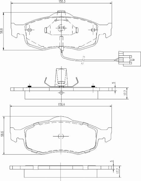 A.Z. Meisterteile AZMT-44-022-1394 - Комплект спирачно феродо, дискови спирачки vvparts.bg