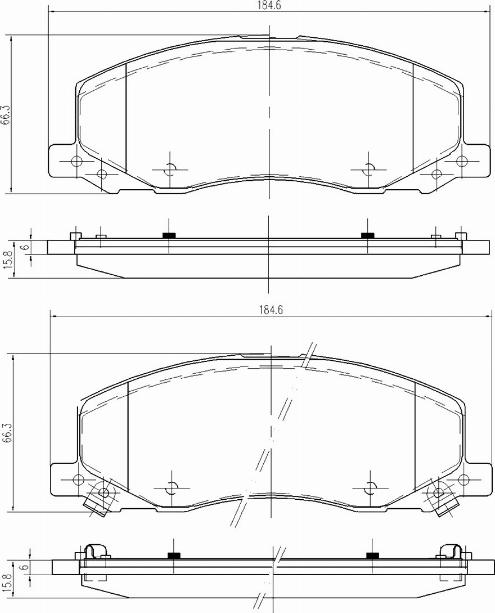 A.Z. Meisterteile AZMT-44-022-1345 - Комплект спирачно феродо, дискови спирачки vvparts.bg