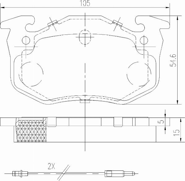 A.Z. Meisterteile AZMT-44-022-1351 - Комплект спирачно феродо, дискови спирачки vvparts.bg