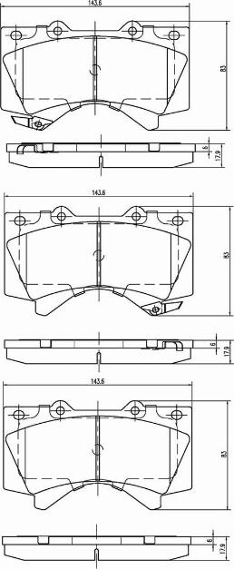 A.Z. Meisterteile AZMT-44-022-1333 - Комплект спирачно феродо, дискови спирачки vvparts.bg