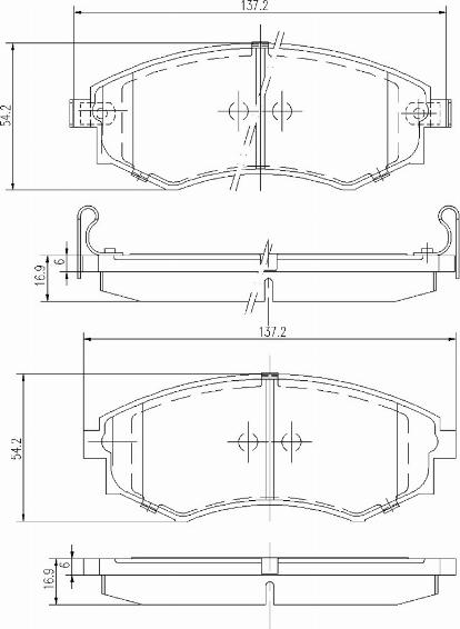 A.Z. Meisterteile AZMT-44-022-1371 - Комплект спирачно феродо, дискови спирачки vvparts.bg