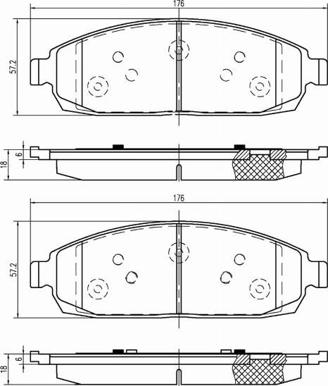 A.Z. Meisterteile AZMT-44-022-1290 - Комплект спирачно феродо, дискови спирачки vvparts.bg