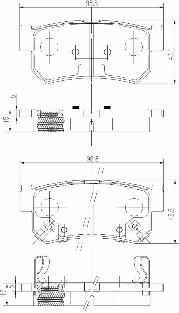 A.Z. Meisterteile AZMT-44-022-1259 - Комплект спирачно феродо, дискови спирачки vvparts.bg