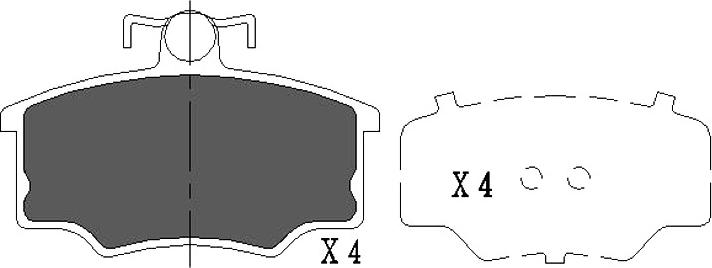 A.Z. Meisterteile AZMT-44-022-1210 - Комплект спирачно феродо, дискови спирачки vvparts.bg