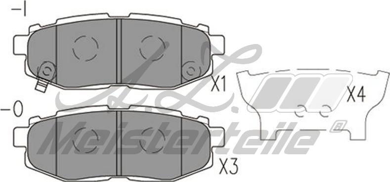 A.Z. Meisterteile AZMT-44-022-1745 - Комплект спирачно феродо, дискови спирачки vvparts.bg