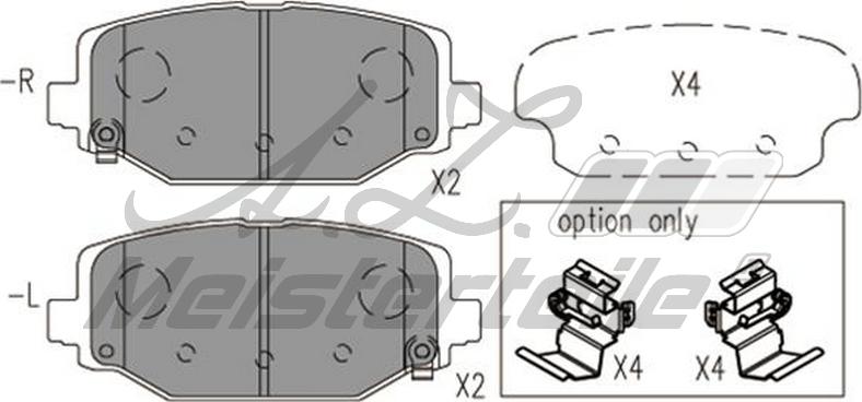 A.Z. Meisterteile AZMT-44-022-1750 - Комплект спирачно феродо, дискови спирачки vvparts.bg