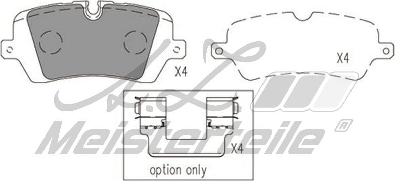 A.Z. Meisterteile AZMT-44-022-1758 - Комплект спирачно феродо, дискови спирачки vvparts.bg