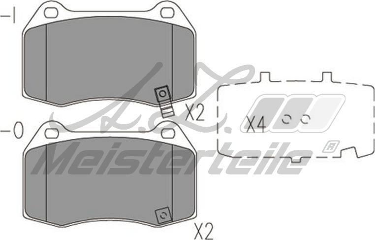 A.Z. Meisterteile AZMT-44-022-1752 - Комплект спирачно феродо, дискови спирачки vvparts.bg