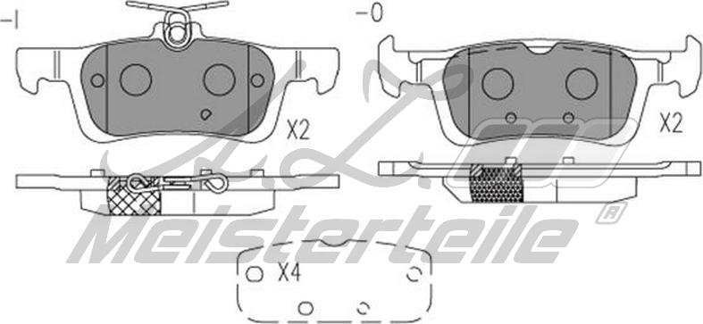 A.Z. Meisterteile AZMT-44-022-1708 - Комплект спирачно феродо, дискови спирачки vvparts.bg