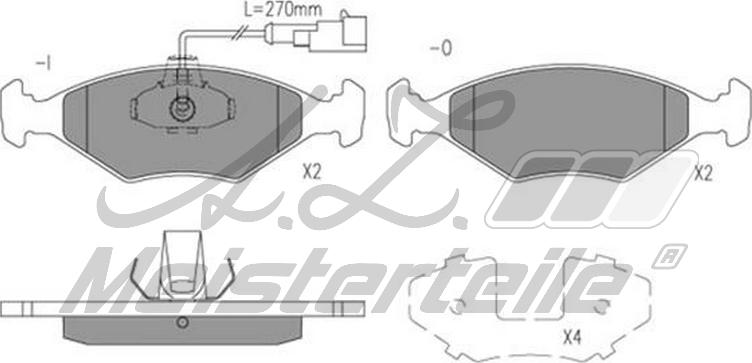 A.Z. Meisterteile AZMT-44-022-1784 - Комплект спирачно феродо, дискови спирачки vvparts.bg