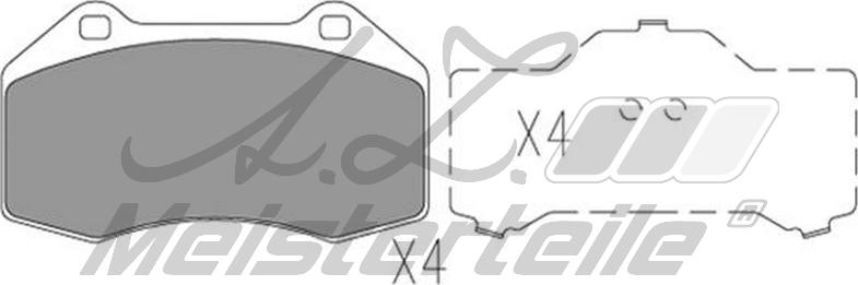 A.Z. Meisterteile AZMT-44-022-1734 - Комплект спирачно феродо, дискови спирачки vvparts.bg