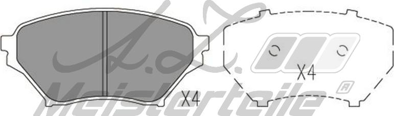 A.Z. Meisterteile AZMT-44-022-1735 - Комплект спирачно феродо, дискови спирачки vvparts.bg