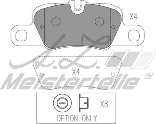 A.Z. Meisterteile AZMT-44-022-1724 - Комплект спирачно феродо, дискови спирачки vvparts.bg