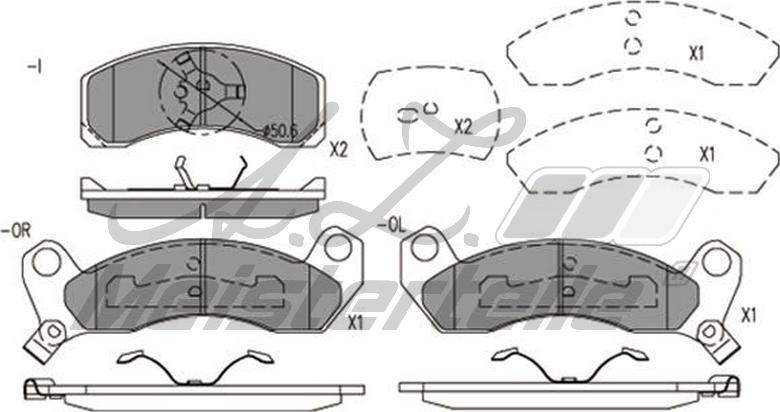 A.Z. Meisterteile AZMT-44-022-2499 - Комплект спирачно феродо, дискови спирачки vvparts.bg