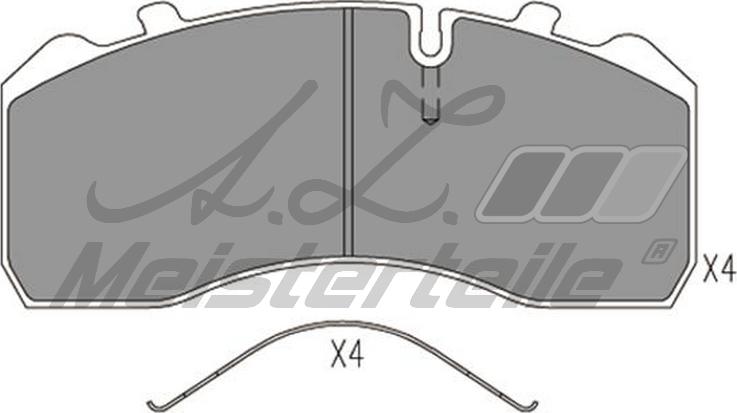 A.Z. Meisterteile AZMT-44-022-2443 - Комплект спирачно феродо, дискови спирачки vvparts.bg