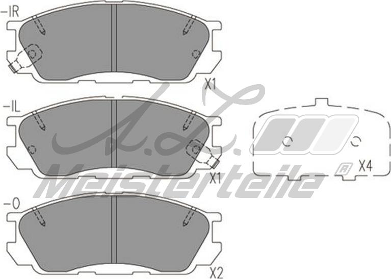 A.Z. Meisterteile AZMT-44-022-2462 - Комплект спирачно феродо, дискови спирачки vvparts.bg