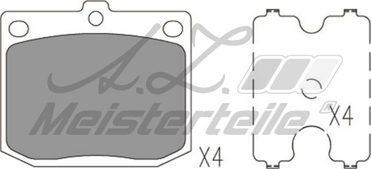 A.Z. Meisterteile AZMT-44-022-2406 - Комплект спирачно феродо, дискови спирачки vvparts.bg