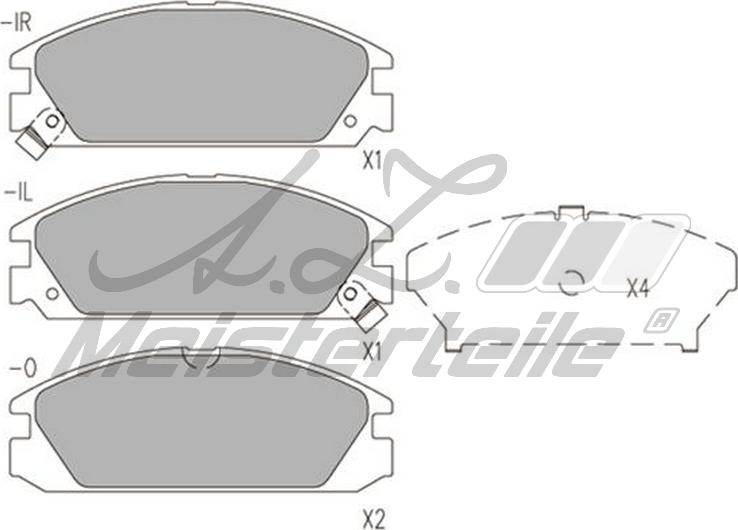 A.Z. Meisterteile AZMT-44-022-2416 - Комплект спирачно феродо, дискови спирачки vvparts.bg