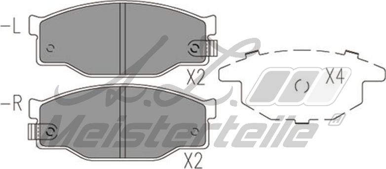 A.Z. Meisterteile AZMT-44-022-2418 - Комплект спирачно феродо, дискови спирачки vvparts.bg