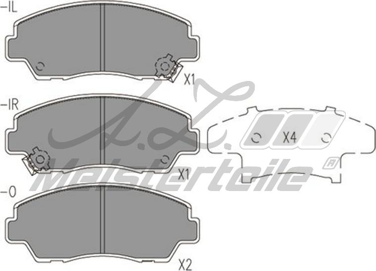 A.Z. Meisterteile AZMT-44-022-2424 - Комплект спирачно феродо, дискови спирачки vvparts.bg