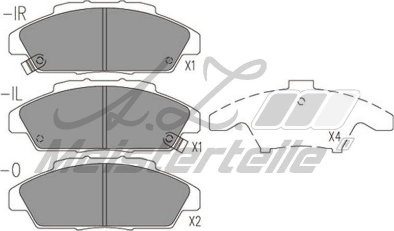 A.Z. Meisterteile AZMT-44-022-2428 - Комплект спирачно феродо, дискови спирачки vvparts.bg