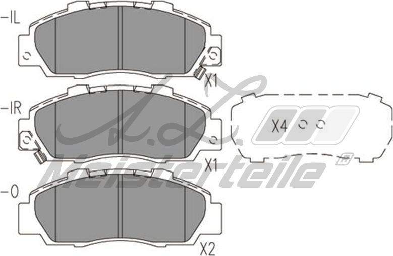 A.Z. Meisterteile AZMT-44-022-2427 - Комплект спирачно феродо, дискови спирачки vvparts.bg