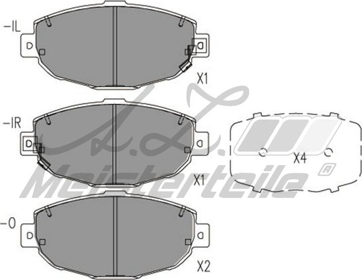 A.Z. Meisterteile AZMT-44-022-2475 - Комплект спирачно феродо, дискови спирачки vvparts.bg