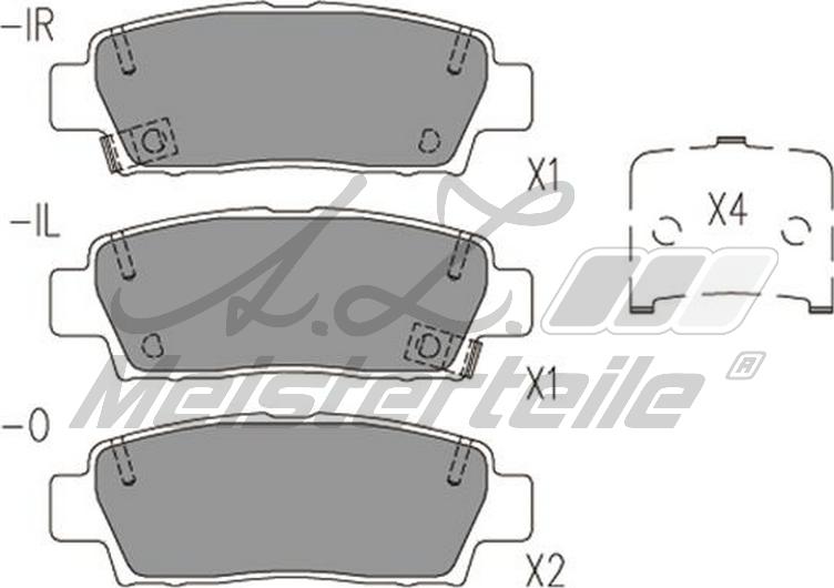 A.Z. Meisterteile AZMT-44-022-2477 - Комплект спирачно феродо, дискови спирачки vvparts.bg