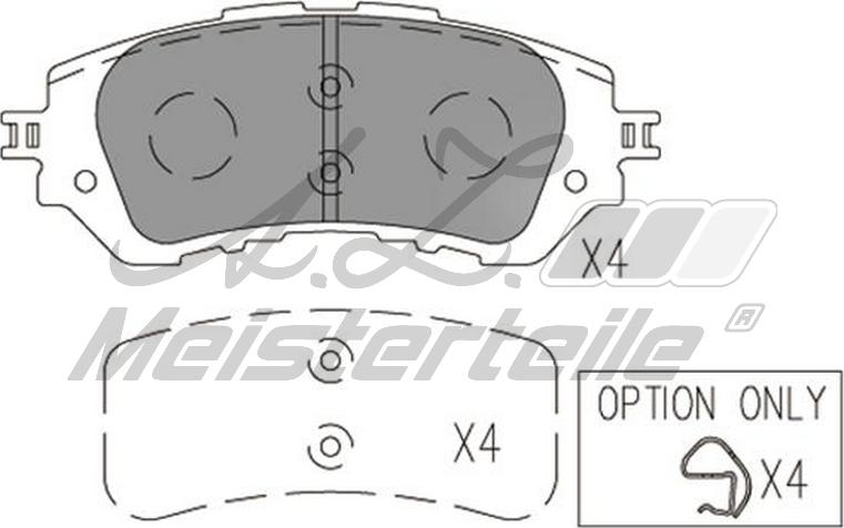 A.Z. Meisterteile AZMT-44-022-2599 - Комплект спирачно феродо, дискови спирачки vvparts.bg