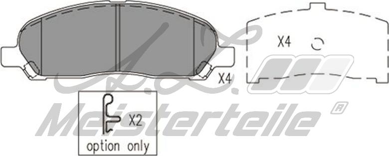 A.Z. Meisterteile AZMT-44-022-2549 - Комплект спирачно феродо, дискови спирачки vvparts.bg