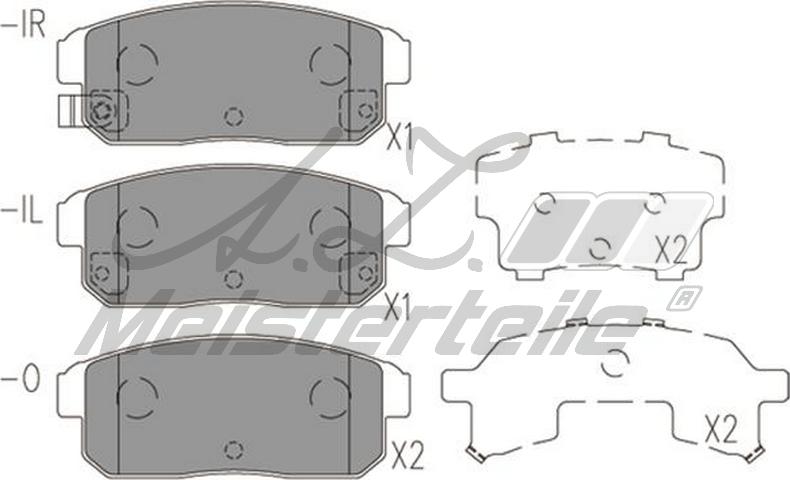 A.Z. Meisterteile AZMT-44-022-2504 - Комплект спирачно феродо, дискови спирачки vvparts.bg