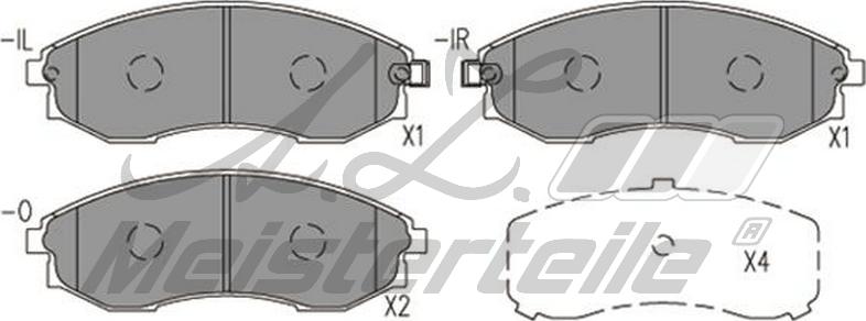 A.Z. Meisterteile AZMT-44-022-2500 - Комплект спирачно феродо, дискови спирачки vvparts.bg