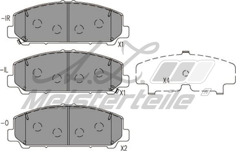 A.Z. Meisterteile AZMT-44-022-2575 - Комплект спирачно феродо, дискови спирачки vvparts.bg