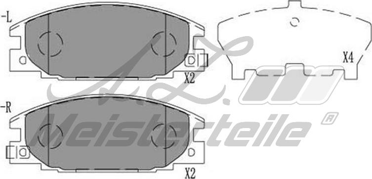 A.Z. Meisterteile AZMT-44-022-2643 - Комплект спирачно феродо, дискови спирачки vvparts.bg