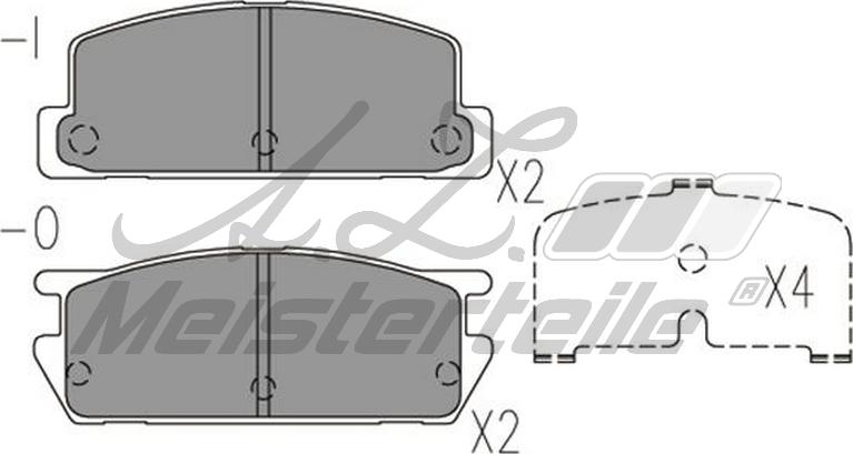 A.Z. Meisterteile AZMT-44-022-2656 - Комплект спирачно феродо, дискови спирачки vvparts.bg