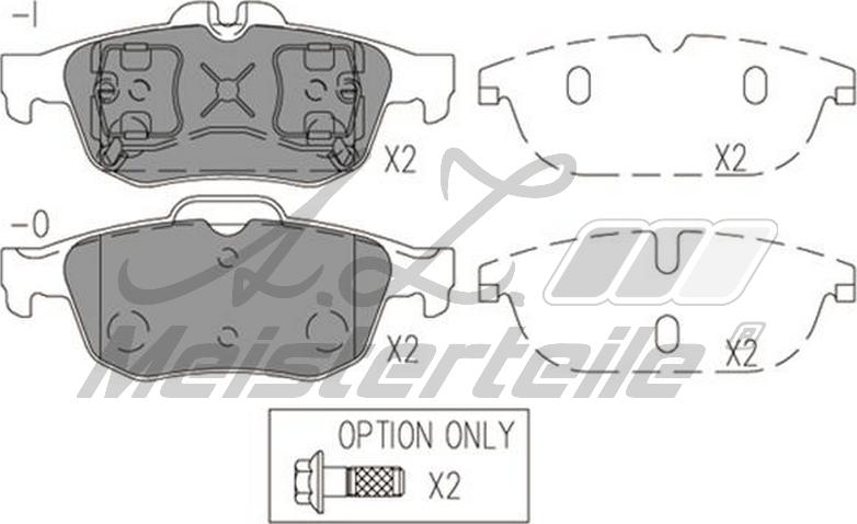 A.Z. Meisterteile AZMT-44-022-2651 - Комплект спирачно феродо, дискови спирачки vvparts.bg