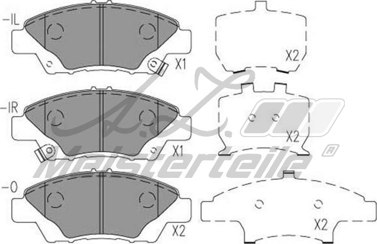 A.Z. Meisterteile AZMT-44-022-2637 - Комплект спирачно феродо, дискови спирачки vvparts.bg