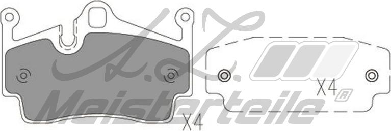 A.Z. Meisterteile AZMT-44-022-2055 - Комплект спирачно феродо, дискови спирачки vvparts.bg