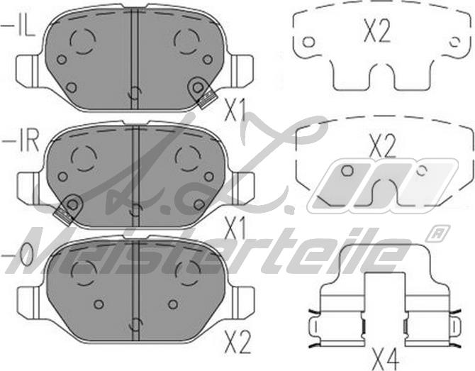 A.Z. Meisterteile AZMT-44-022-2053 - Комплект спирачно феродо, дискови спирачки vvparts.bg