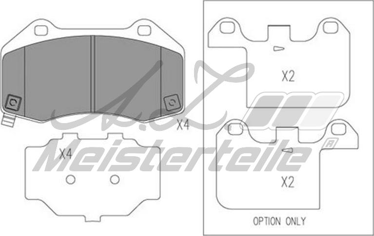 A.Z. Meisterteile AZMT-44-022-2057 - Комплект спирачно феродо, дискови спирачки vvparts.bg