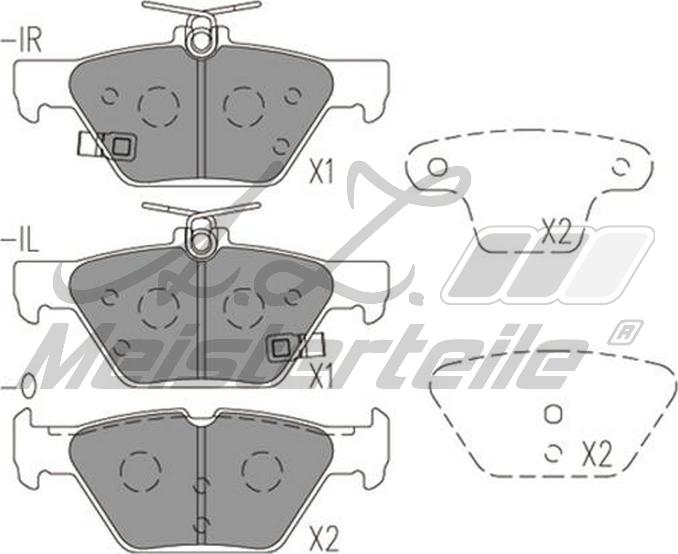 A.Z. Meisterteile AZMT-44-022-2036 - Комплект спирачно феродо, дискови спирачки vvparts.bg