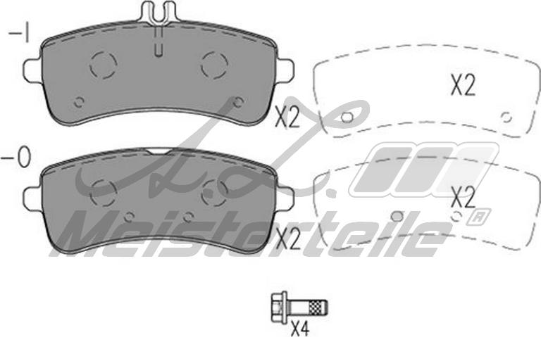 A.Z. Meisterteile AZMT-44-022-2074 - Комплект спирачно феродо, дискови спирачки vvparts.bg