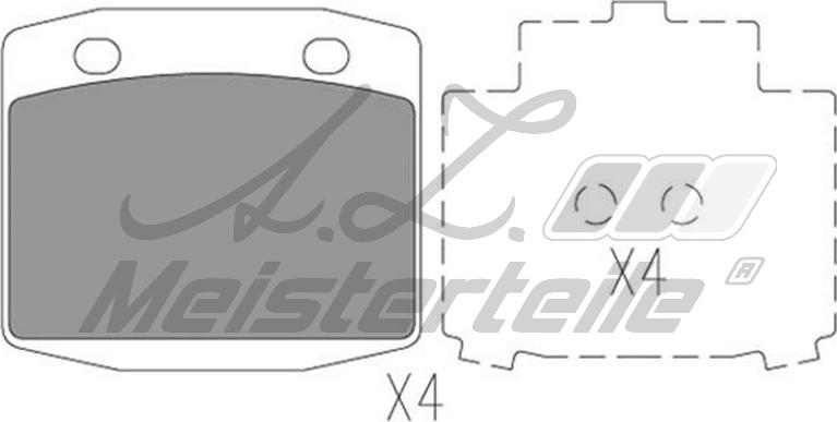 A.Z. Meisterteile AZMT-44-022-2193 - Комплект спирачно феродо, дискови спирачки vvparts.bg