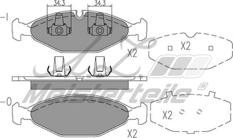 A.Z. Meisterteile AZMT-44-022-2169 - Комплект спирачно феродо, дискови спирачки vvparts.bg