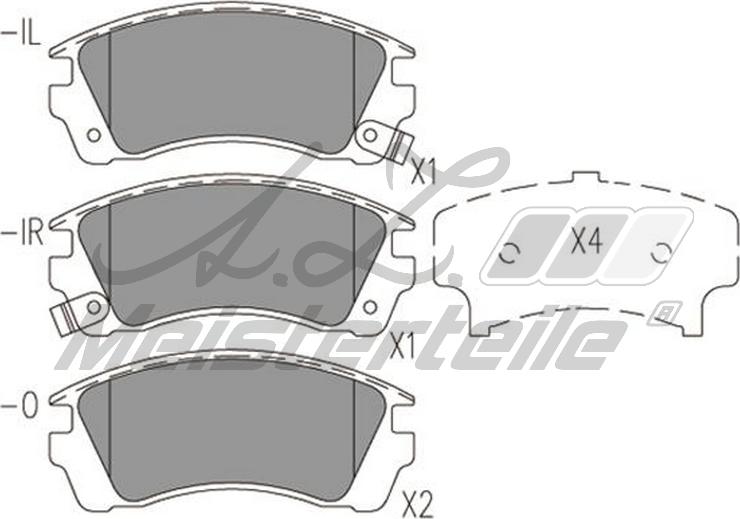 A.Z. Meisterteile AZMT-44-022-2116 - Комплект спирачно феродо, дискови спирачки vvparts.bg